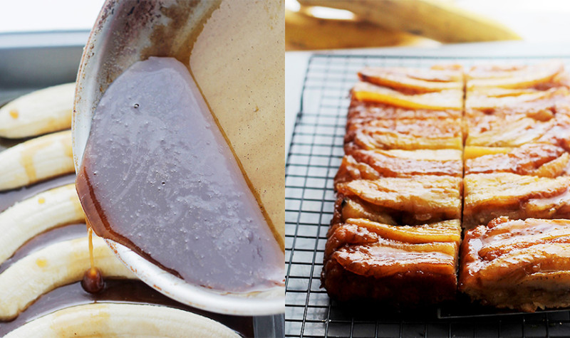 Bananas Foster Upside Down Cake