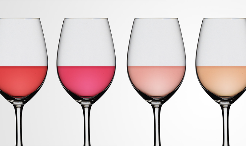 Different Shades of Rose Wine