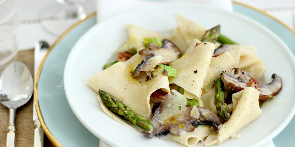 Parppardelle, Mushrooms & Asparagus