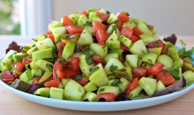 Southwestern Fusion Spicy Israeli Salad