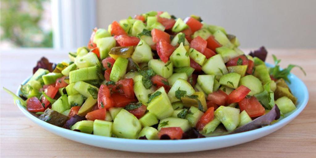 Southwestern Fusion Spicy Israeli Salad