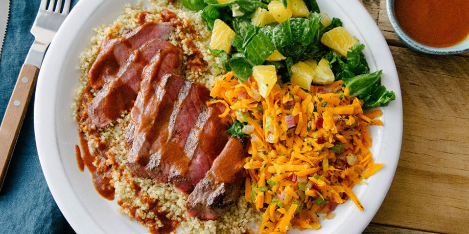 Jamaican BBQ Sirloin Steak with Quinoa - No Fail Recipes