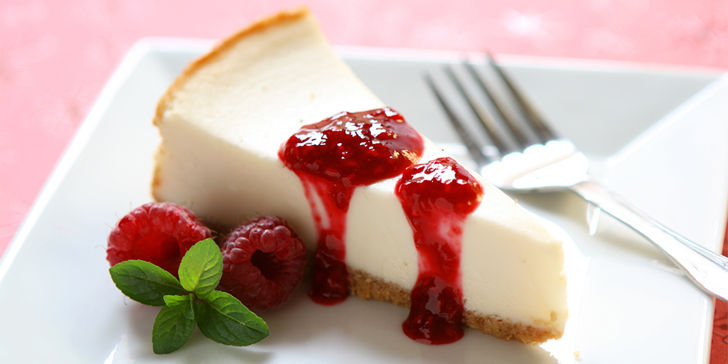 Goat Cheese Cheesecake with Raspberry Jalapeno Coulis