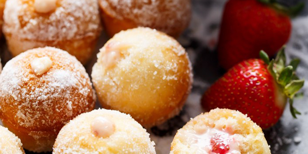 Creamy Berry Filled Donut Holes