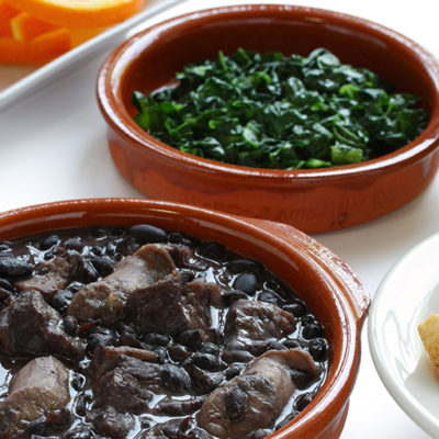 Feijoada, black beans and meat stew, Brazilian cuisine