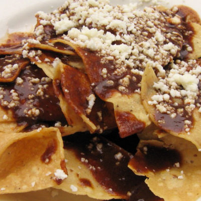 Chips and Chocolate Mole Sauce