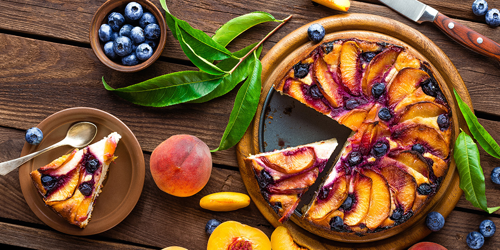 Roasted Peach Cheesecake